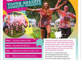 Youth Against Domestic Violence Colour Run 2023 March 18th