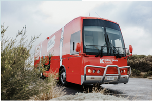 The Big Red Kidney Bus in in Batemans Bay until December 10th