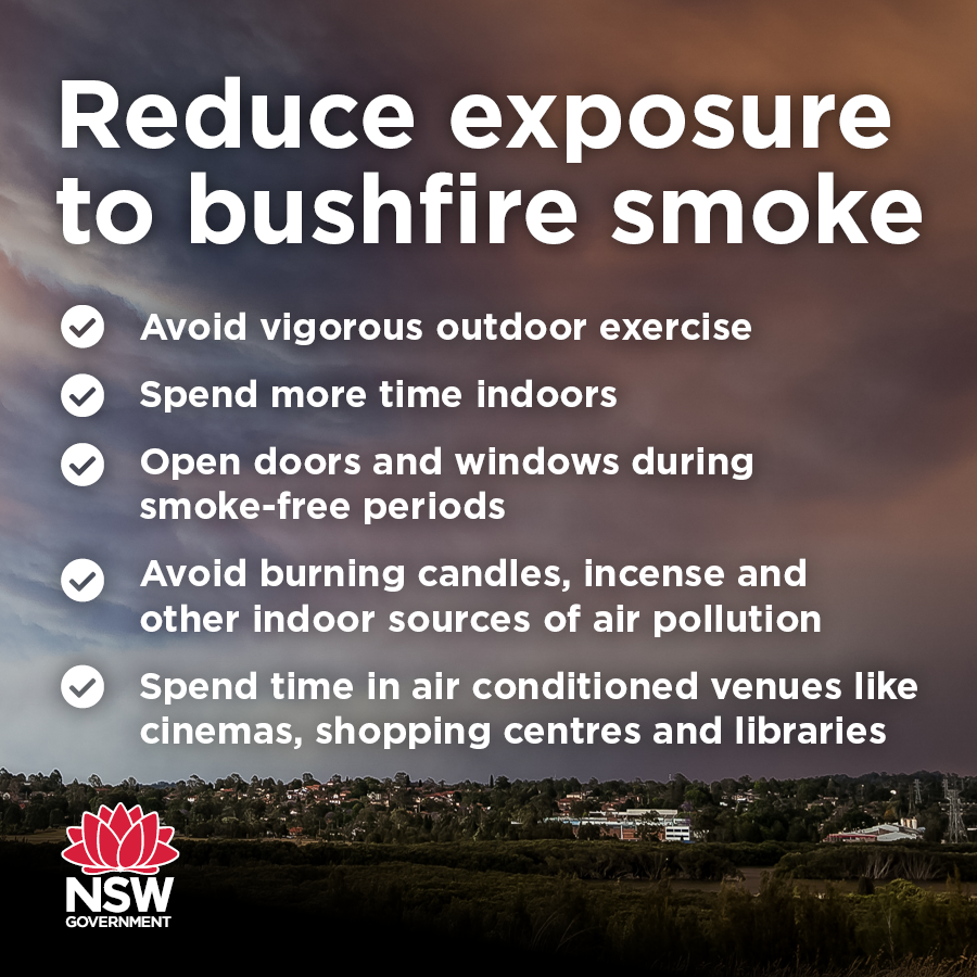 SMOKE People are advised to take precautions and stay indoors