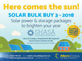 SHASA's Solar Bulk Buy – still strong in 2018