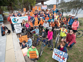 Eurobodalla people walk and cycle to Rise for Climate