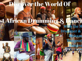 Djembe Forte drum and dance workshops July 4th