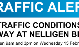 Changed Traffic Conditions Nelligen Bridge Wed 15th Feb