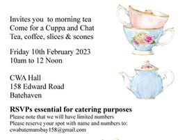 Seniors Week cuppa at the BBay CWA