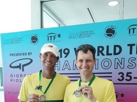 Doug Skipper returns from representing Australia at the ITF World Seniors Tennis Championships