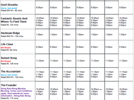 New Perry Street Cinemas program starting tomorrow Thursday 24/11