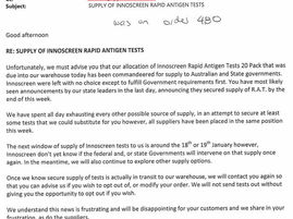 South East RAT supplies commandeered by Govt