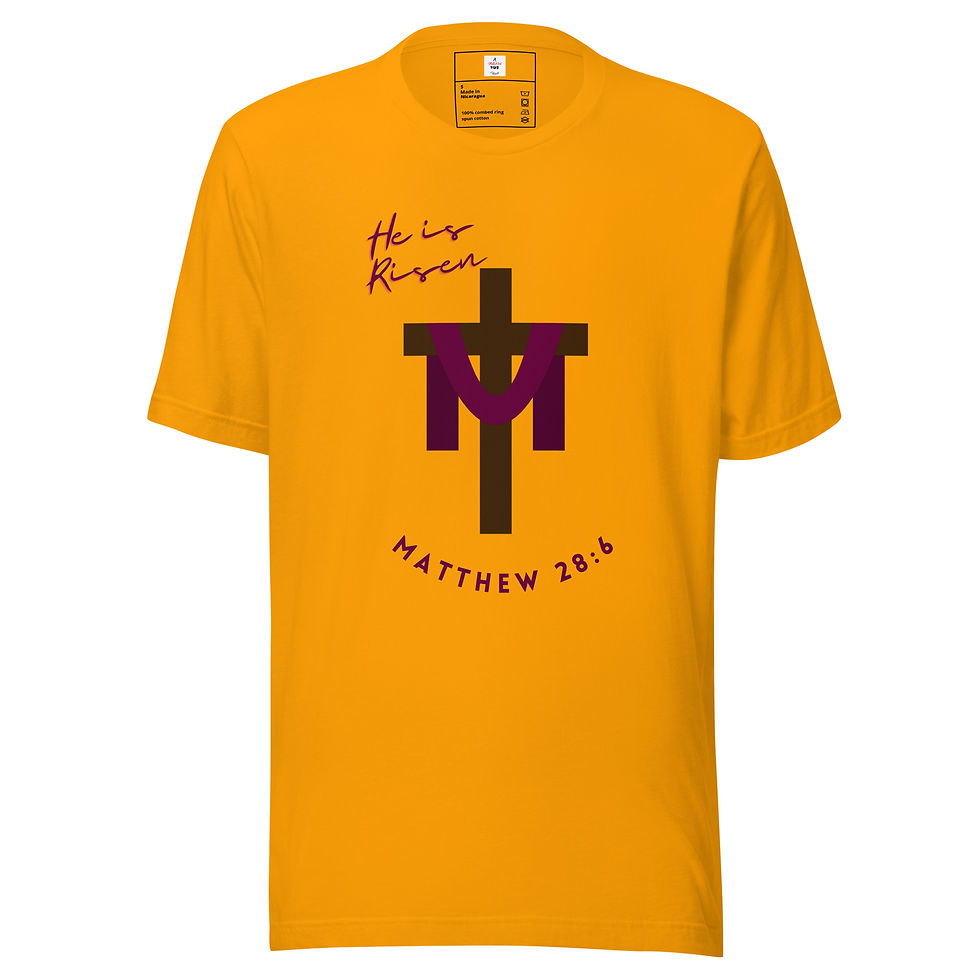 Thumbnail: Unisex T-Shirt Resurrection Collection Risen Matthew 28:6