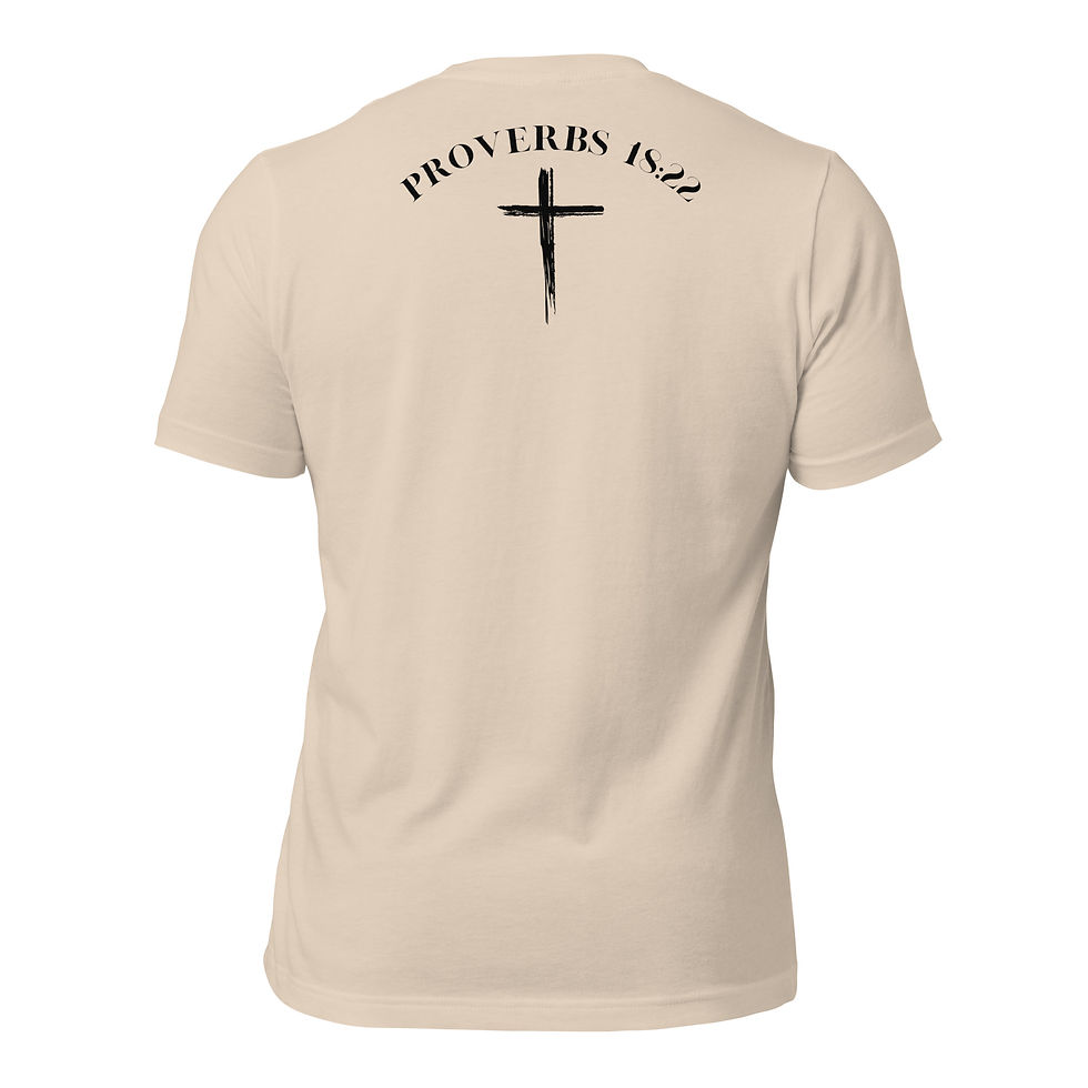 Thumbnail: Unisex T-Shirt Motivated People Collection Groomish Proverbs 18:22