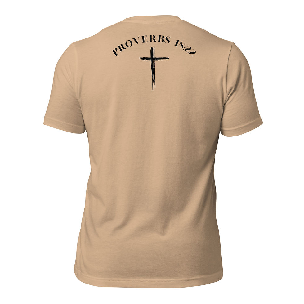 Thumbnail: Unisex T-Shirt Motivated People Collection Brideish Proverbs 18:22