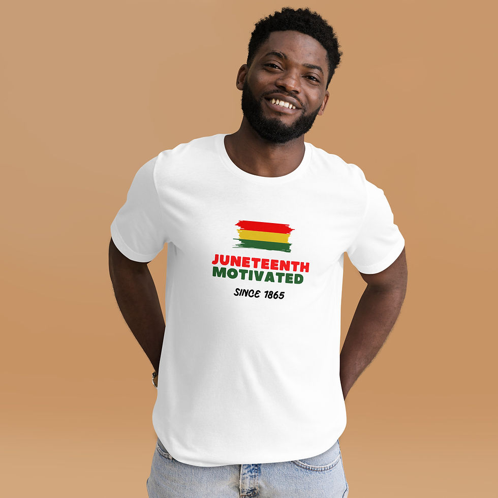 Thumbnail: Unisex T-Shirt Juneteenth Collection Motivated Since 1865 Psalms 118:17