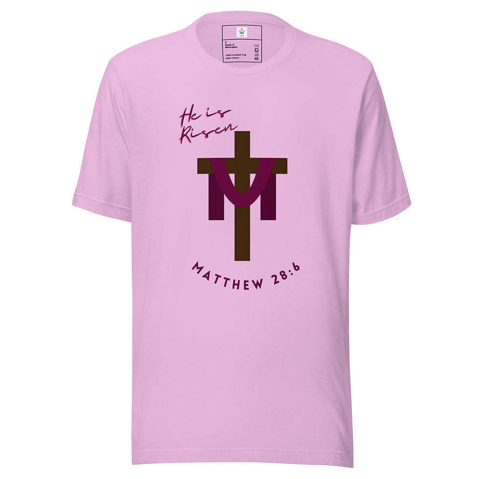 Thumbnail: Unisex T-Shirt Resurrection Collection Risen Matthew 28:6