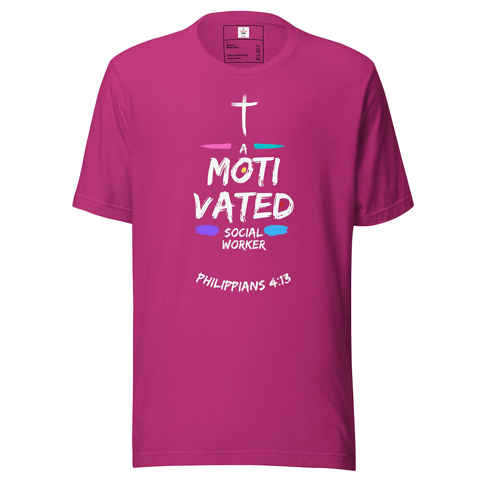 Thumbnail: T-Shirt Motivated People Collection Social Worker Philippians 4:13 