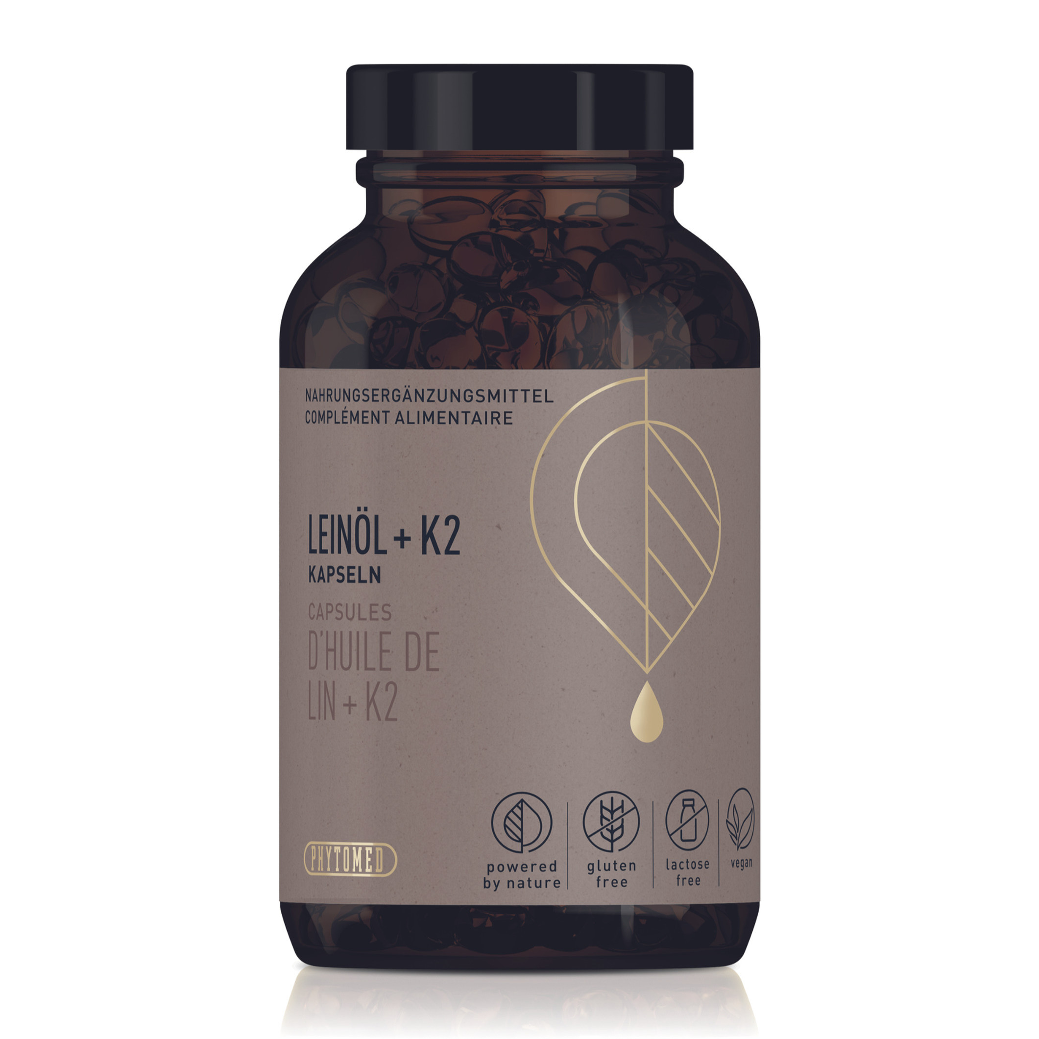 Omega-3: Leinöl Bio + K2 Kapseln