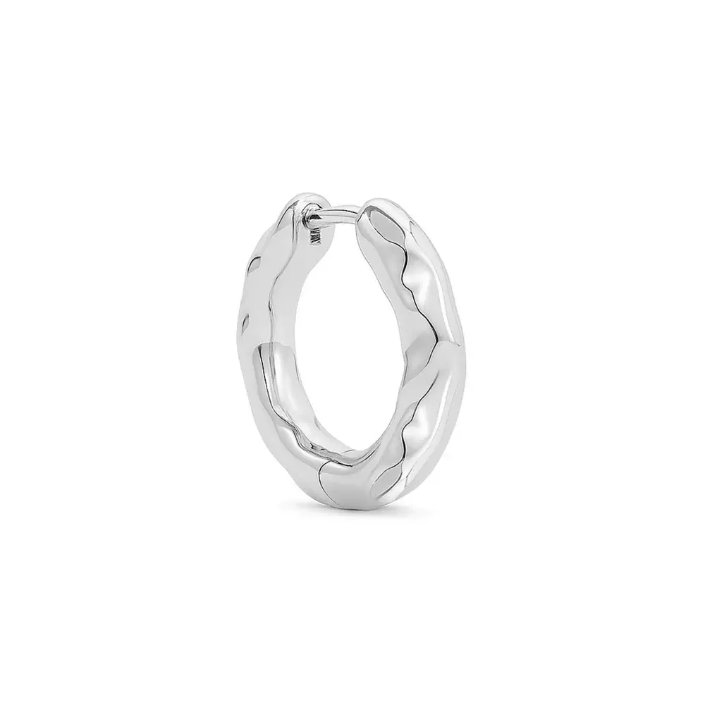 BILLION AVENUE KOS MOLTEN Earring 20MM silver.