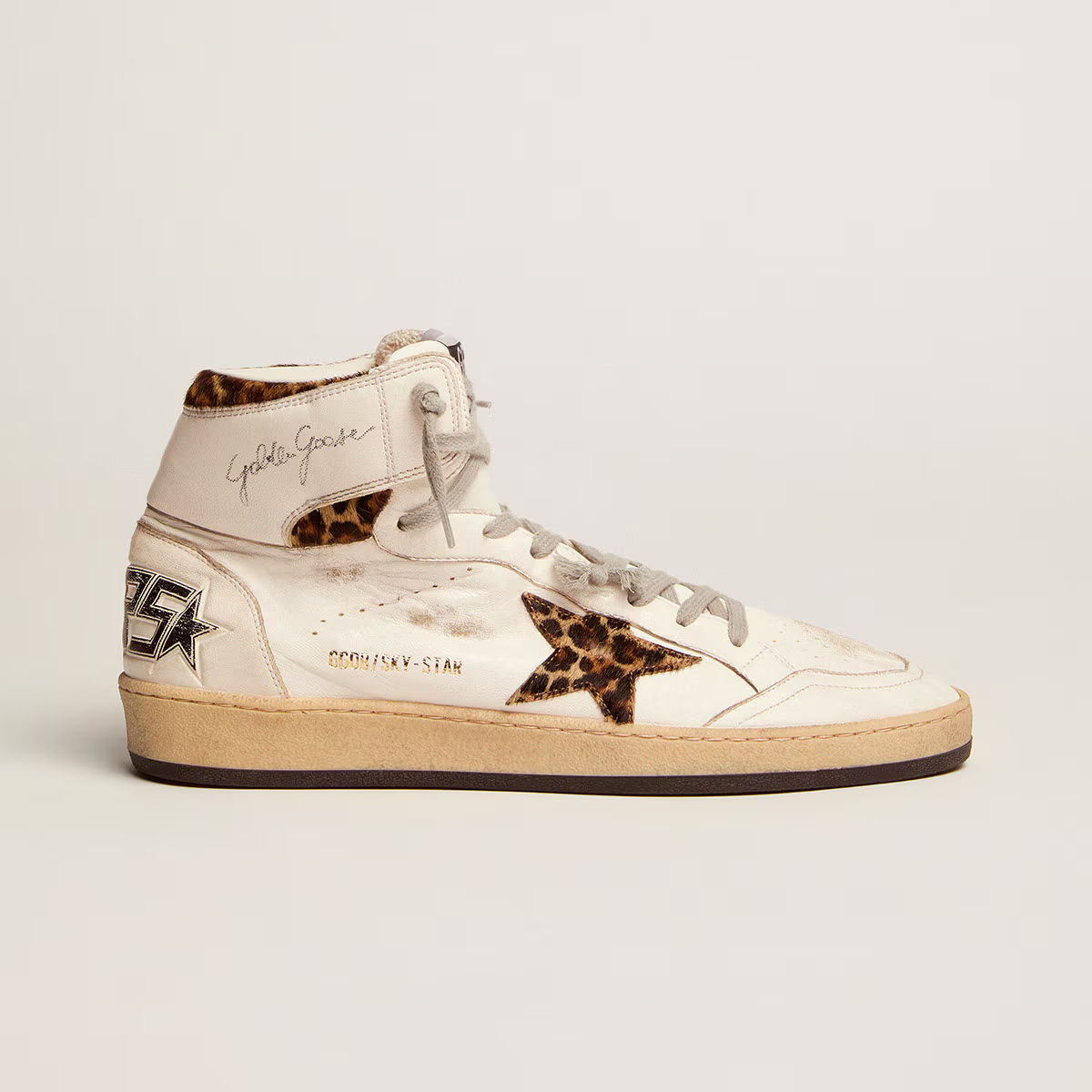 GOLDEN GOOSE GWF00230.F002193 Sky Star white/brown/leo.