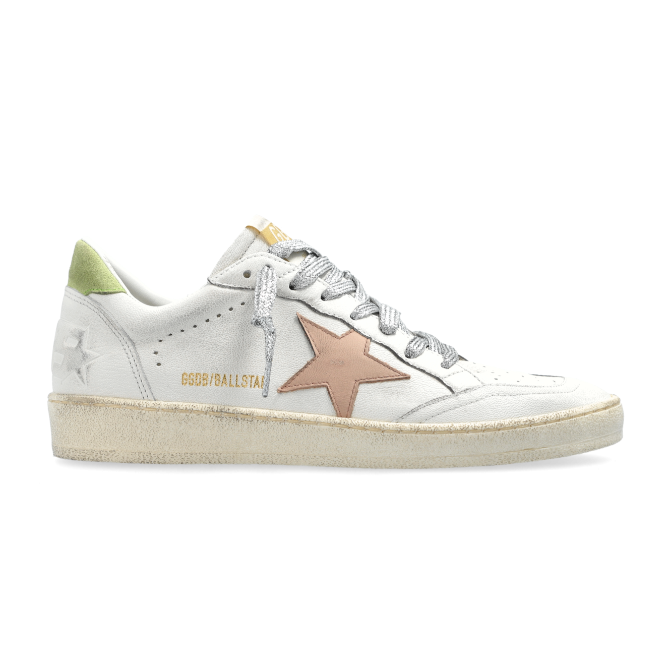 GOLDEN GOOSE GWF00117.F006819 Ballstar Sneaker white/moonlight/pink/nile green.