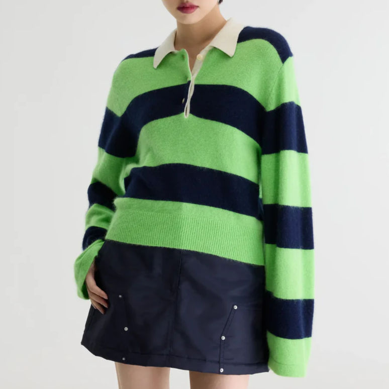 BELLEROSE BW262910 Dusto Polo Sweater stripe a.