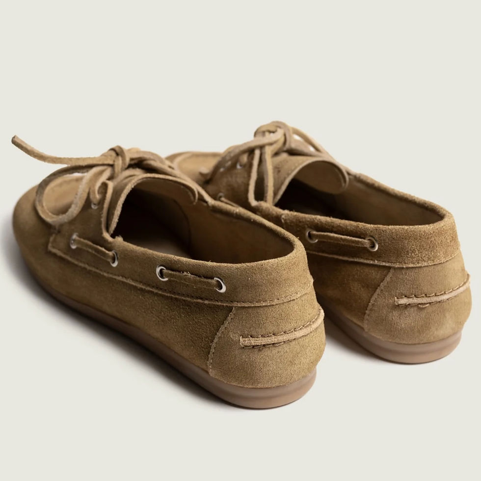 Thumbnail: POSA Boat Loafer Suede tan.