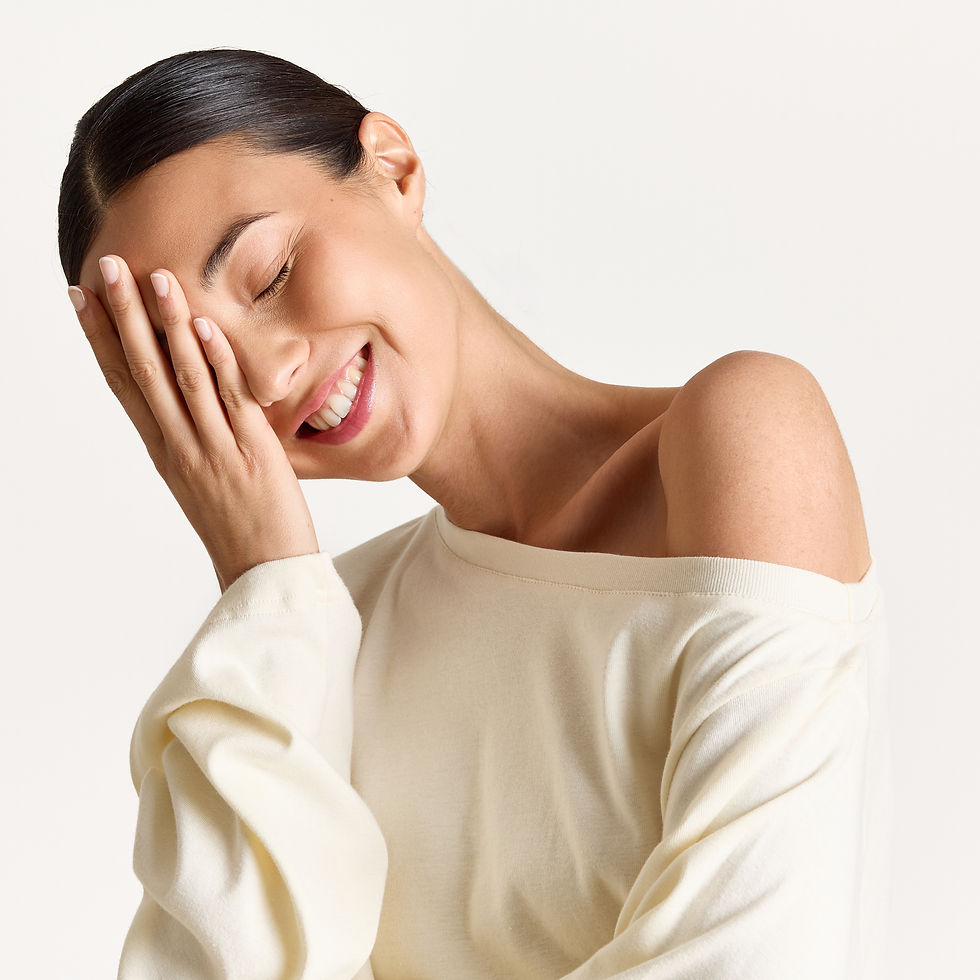 Thumbnail: STUDIO CLIQUE Archie Long Sleeve Off Shoulder Neckline T-shirt cream.