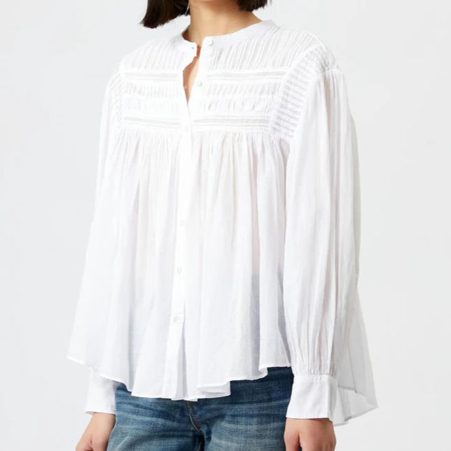 ISABEL MARANT HT0002FC Plalia Voile Top white.