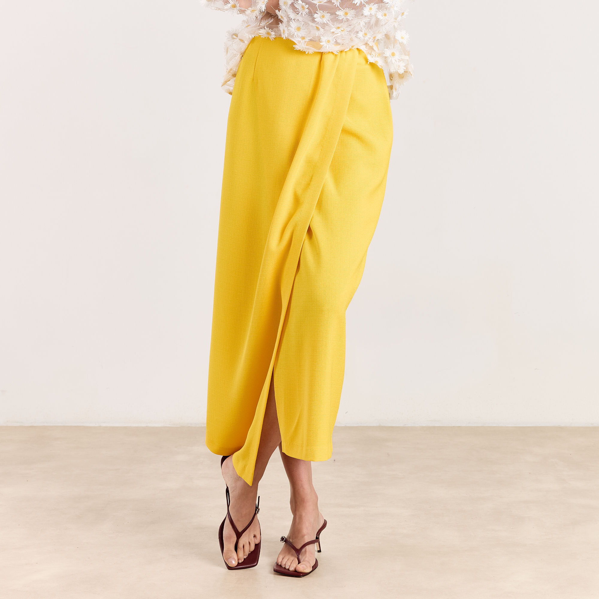 STUDIO CLIQUE Ivy Midi Skirt With Overlap Detail.