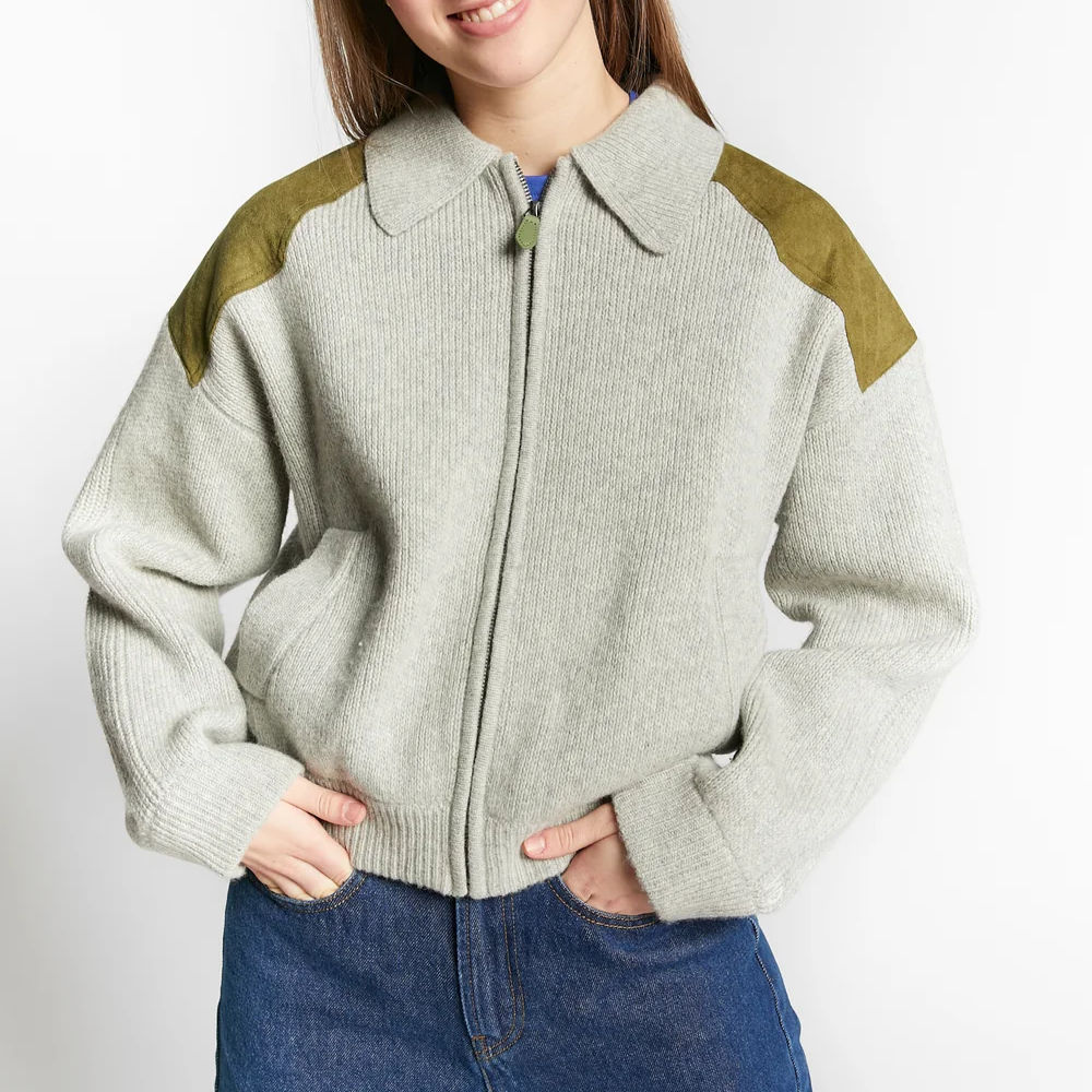 INDEE Willie Polo Knit jacket grey.