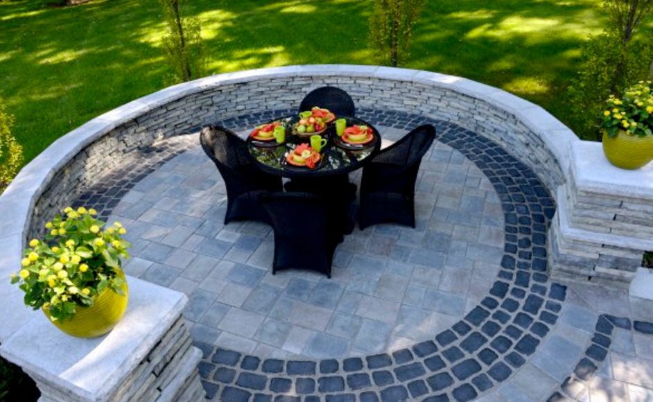 Enhance your outdoor living area with a durable and low-maintenance patio brick paver installation.