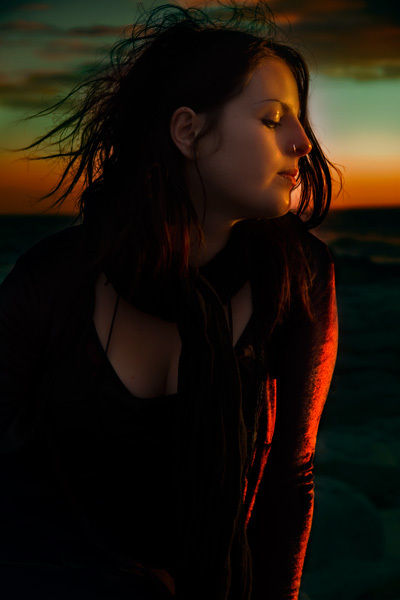 Sunset portraits of Aeries Woman