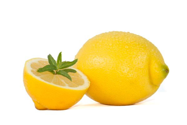 Lemon with mint sprig