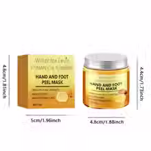 Thumbnail: Vitamin c and turmeric hand wax mask for hands and feet, smoothing skin, gently