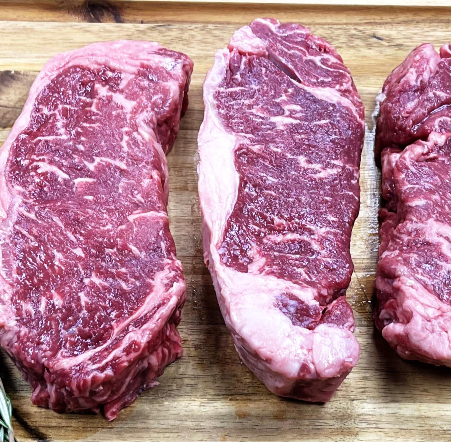 14 USDA Prime NY Strip Steak, 12oz each