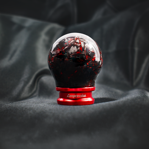 ダイナミックフォージドカーボンシフトノブ-【RED FORGED】 | コンプ