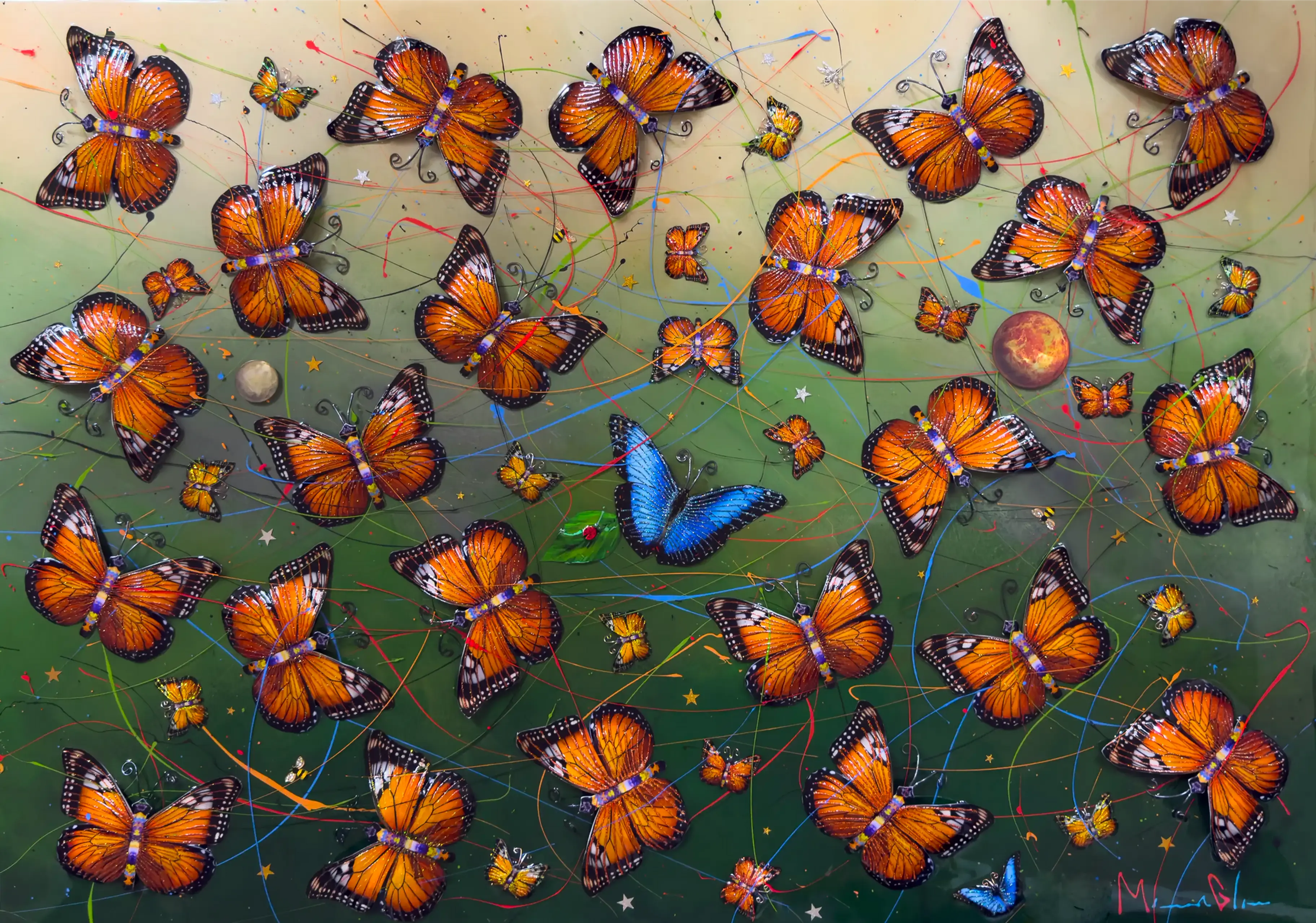 'I am wonderfully made ' Original Flatlife acrylic painting