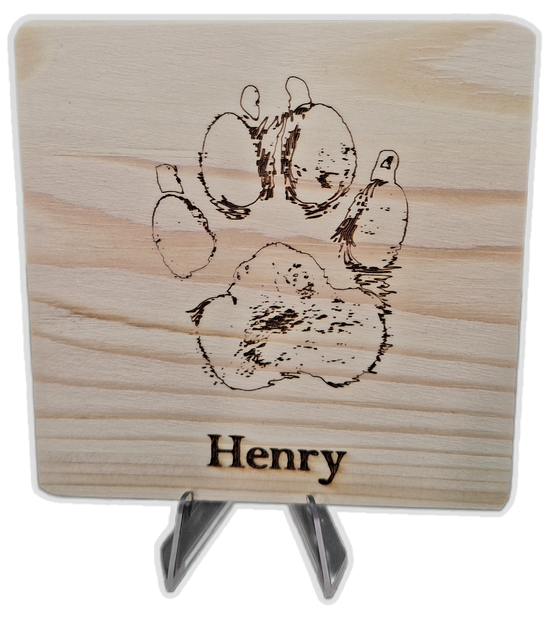 Personalised Coaster, Pet's Paw Print