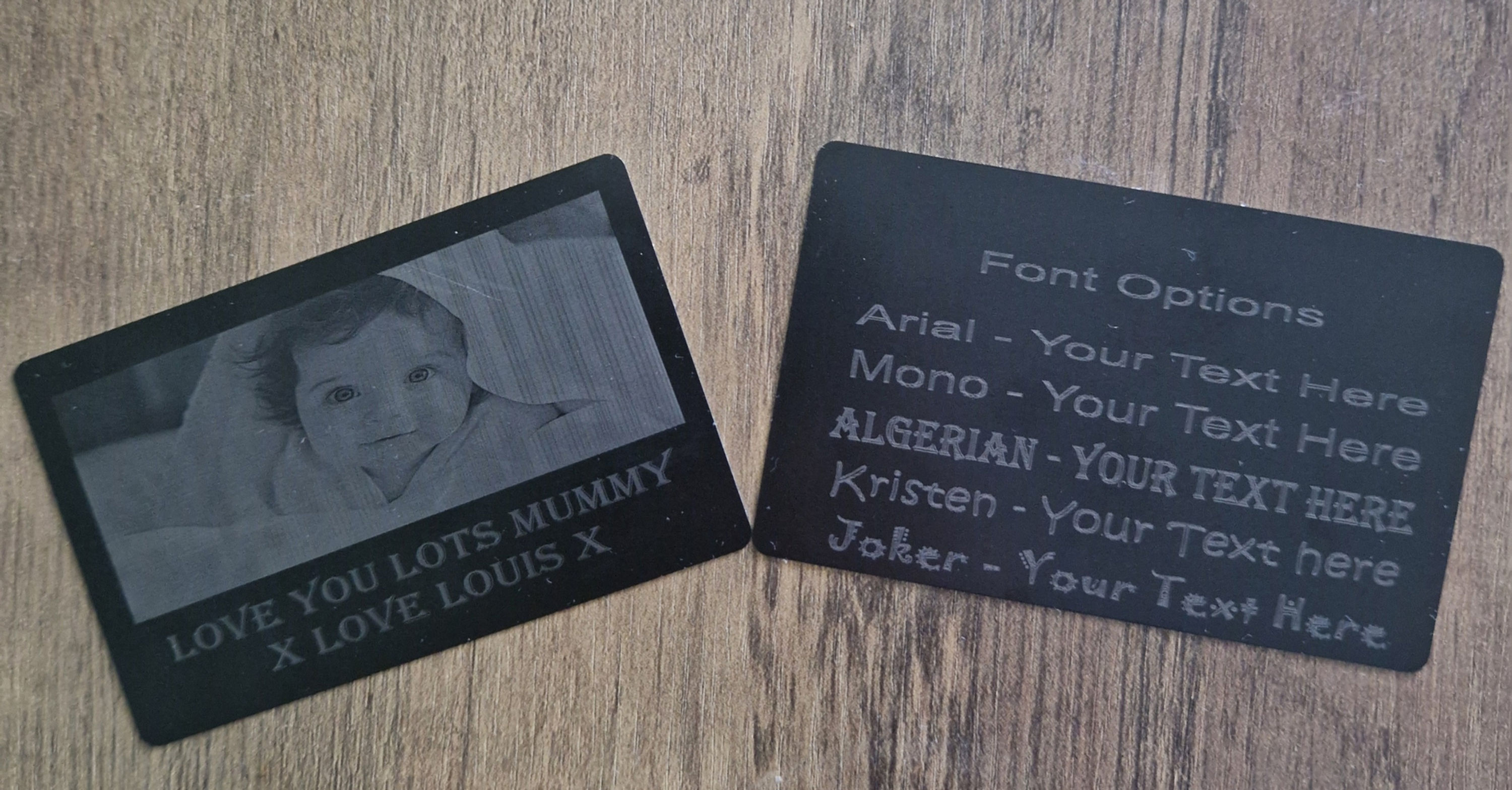 Personalised Wallet Cards