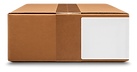 Hartybake open-top case diagram — corrugated shipping case showing TiHi for bulk foodservice distribution