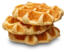 Hartybake Flat Waffle product card image — crispy round flat Belgian waffle for high-volume foodservice builds and B2B menu applications