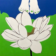 ◌ 善財菩提心 ◌
/ 2018 /金箔、油彩畫布 peinture à l'huile / 90X90cm