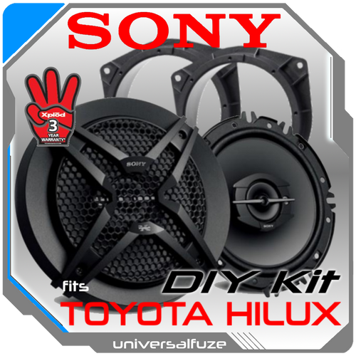 Sony 6.5" Rear Speaker Pack for Toyota Hilux Universalfuze