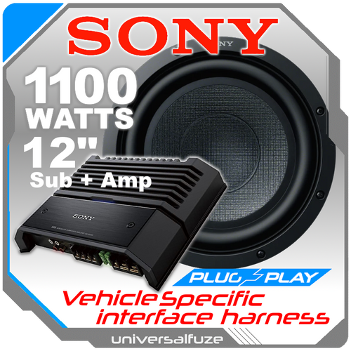 Sony 12" 1100W Sub and amp pack Universalfuze