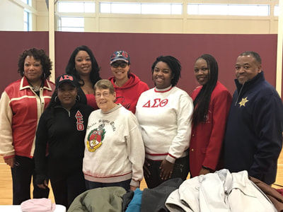 Fort Wayne Alumnae Chapter members at the 2017 Children’s Coat Collection and Giveaway.