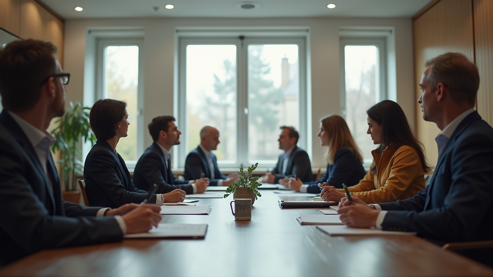 Eye-level view of a workshop setting with participants engaged in learning