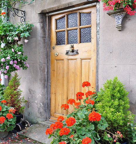 Front Door of a Beautiful Old English Co