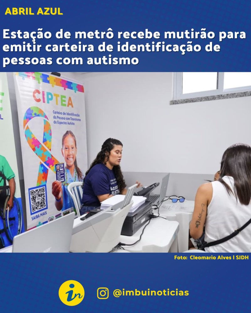 Estação de metrô recebe mutirão para emitir carteira de identificação de pessoas com autismo