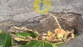 Buraco na Rua Adhemar Pinheiro Lemos