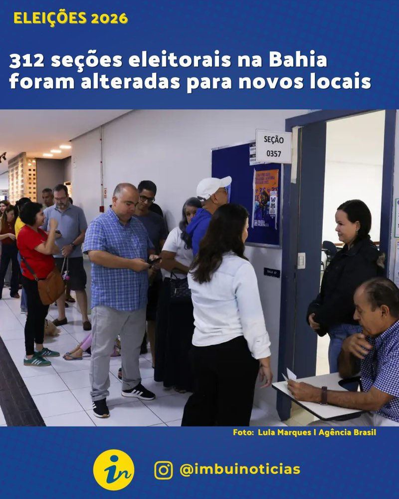 312 seções eleitorais na Bahia foram alteradas para novos locais