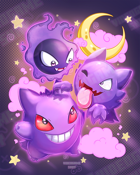 MISPRINT* Ghost Bois - Gastly, Haunter and Gengar Halloween Dreams | VideoGame Shay MISPRINT* Ghost Bois - Gastly, Haunter and Gengar Halloween Dreams | VideoGame Shay