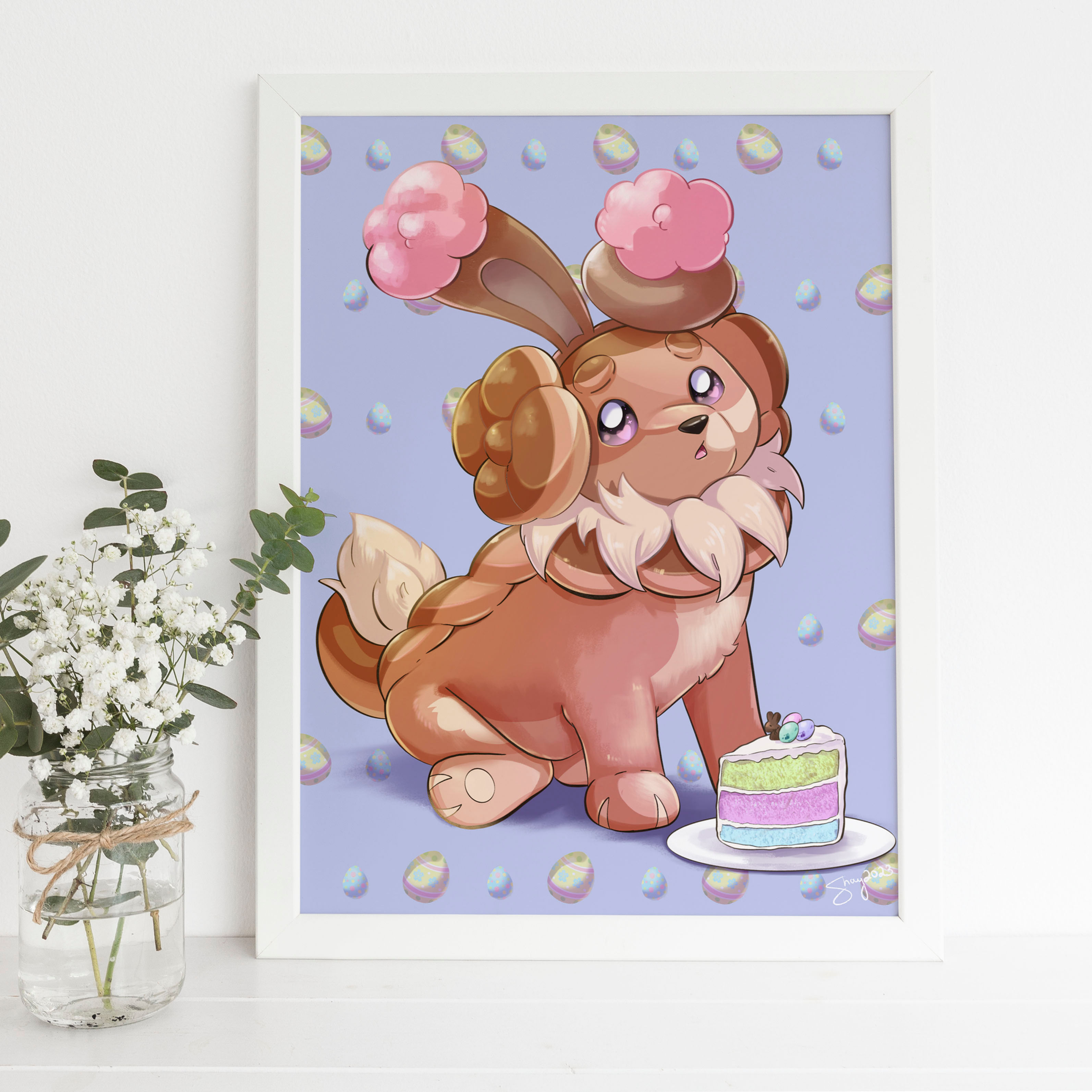 Dachsbun or Buneary Happy Easter Art Print