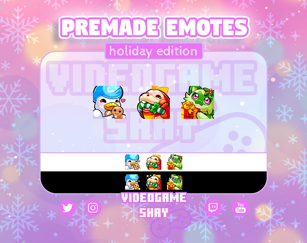 Pokemon Scarlet Violet Holiday Emote Pack for Twitch and Discord